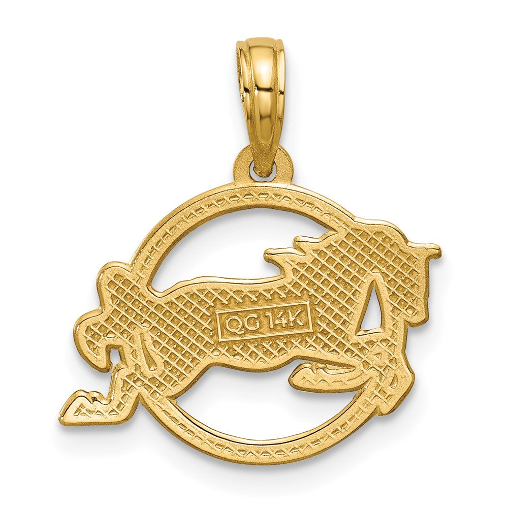 14K Polished Mustang Pendant