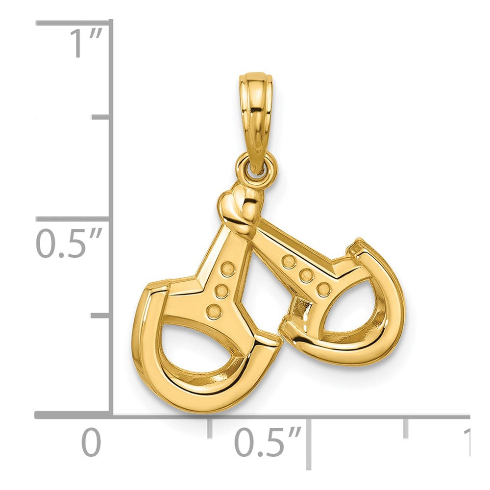 14K Polished Stirrups Pendant
