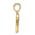 14k Polished Heart Key Pendant