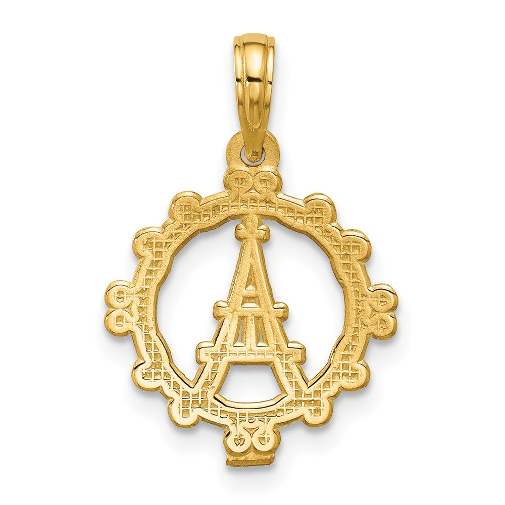 14K Polished Eiffel Tower Pendant