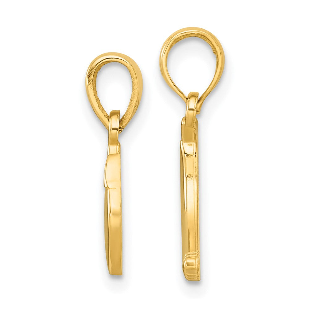 14K Polished Banana and Apple Pendant