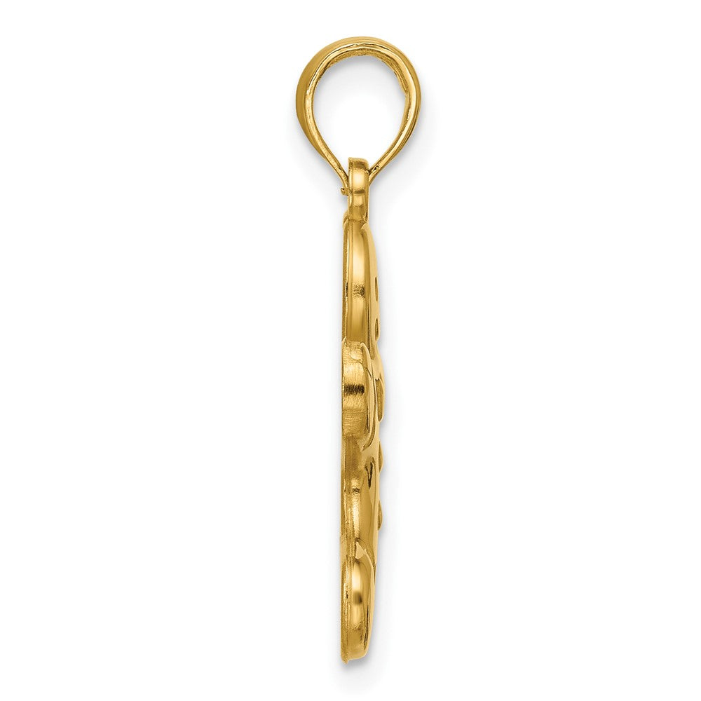 14K Polished Gingerbread Pendant