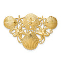14k Sea Life Diamond-cut Omega Slide