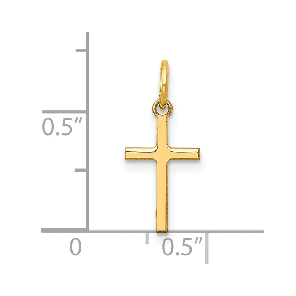 14k Polished Cross Charm