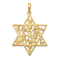 14K Star Of David 12 Tribes Pendant