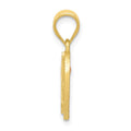 14k Two-Tone Heart Letter N Initial Pendant