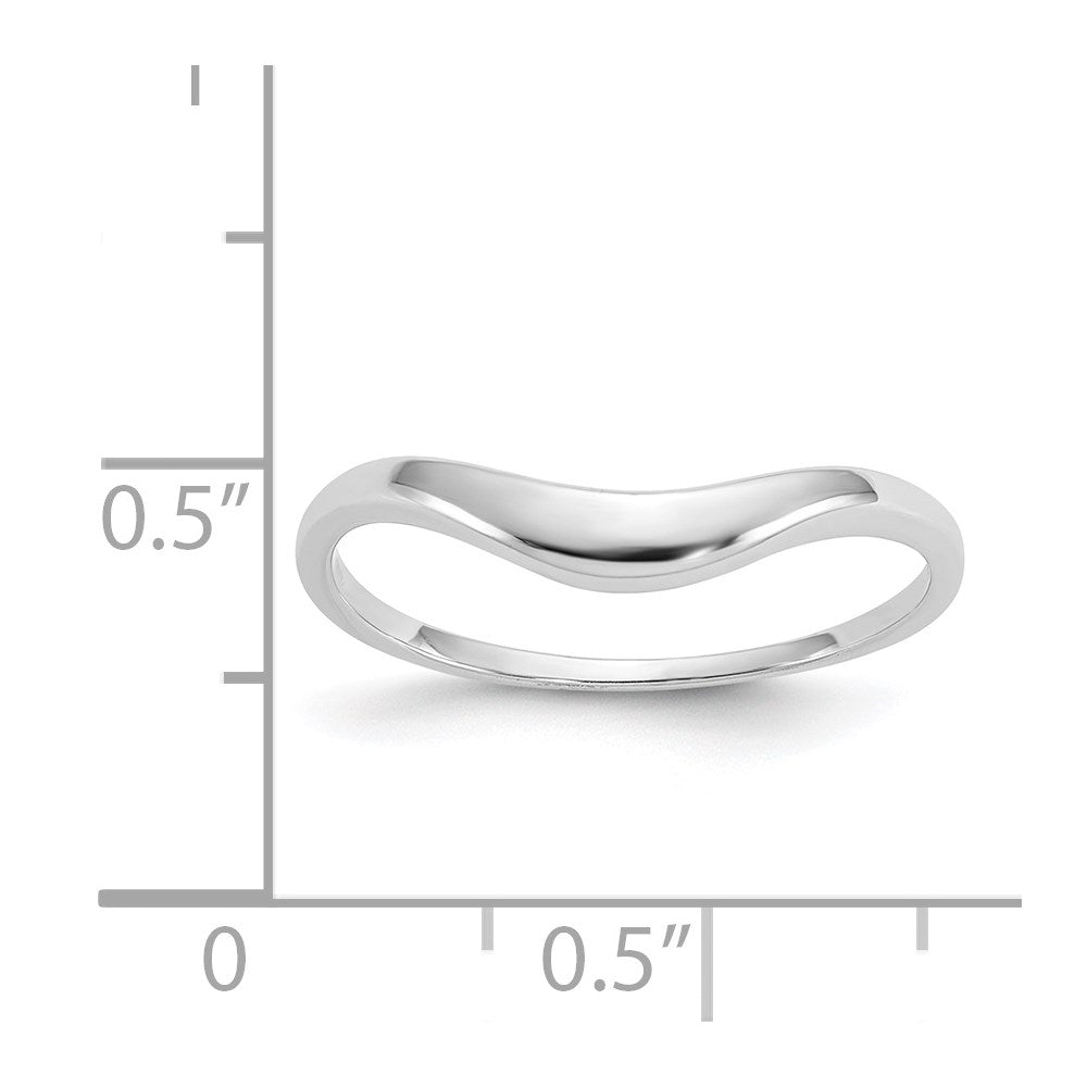 14k White Gold Swirl Ring