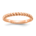 14k Rose Gold Polished Twisted Band