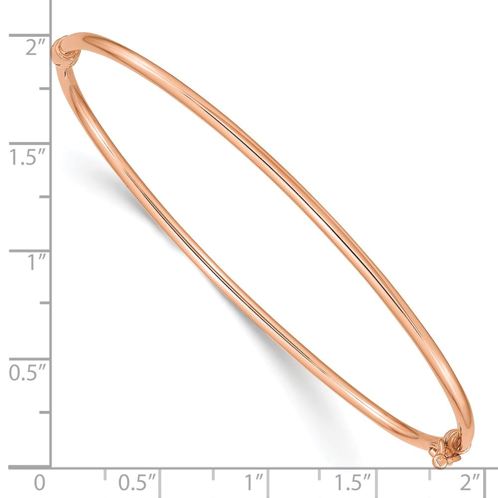 14k Rose Gold Hinged Bangle Bracelet