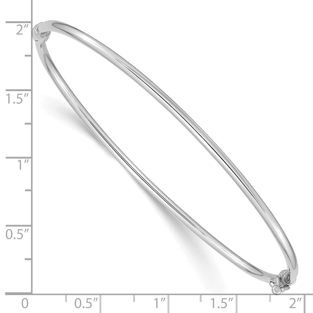 14k White Gold Hinged Bangle Bracelet