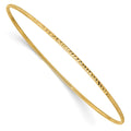 14k 1.5mm Diamond-Cut Slip-on Bangle Bracelet