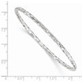 14k White Gold Textured Slip-on Bangle Bracelet