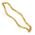 14k Polished Twisted Hinged Bangle Bracelet