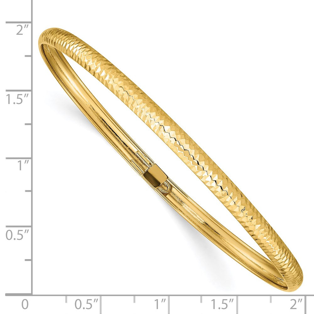 14k Textured Flexible Bangle