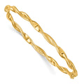 14k Polished Twist Bangle