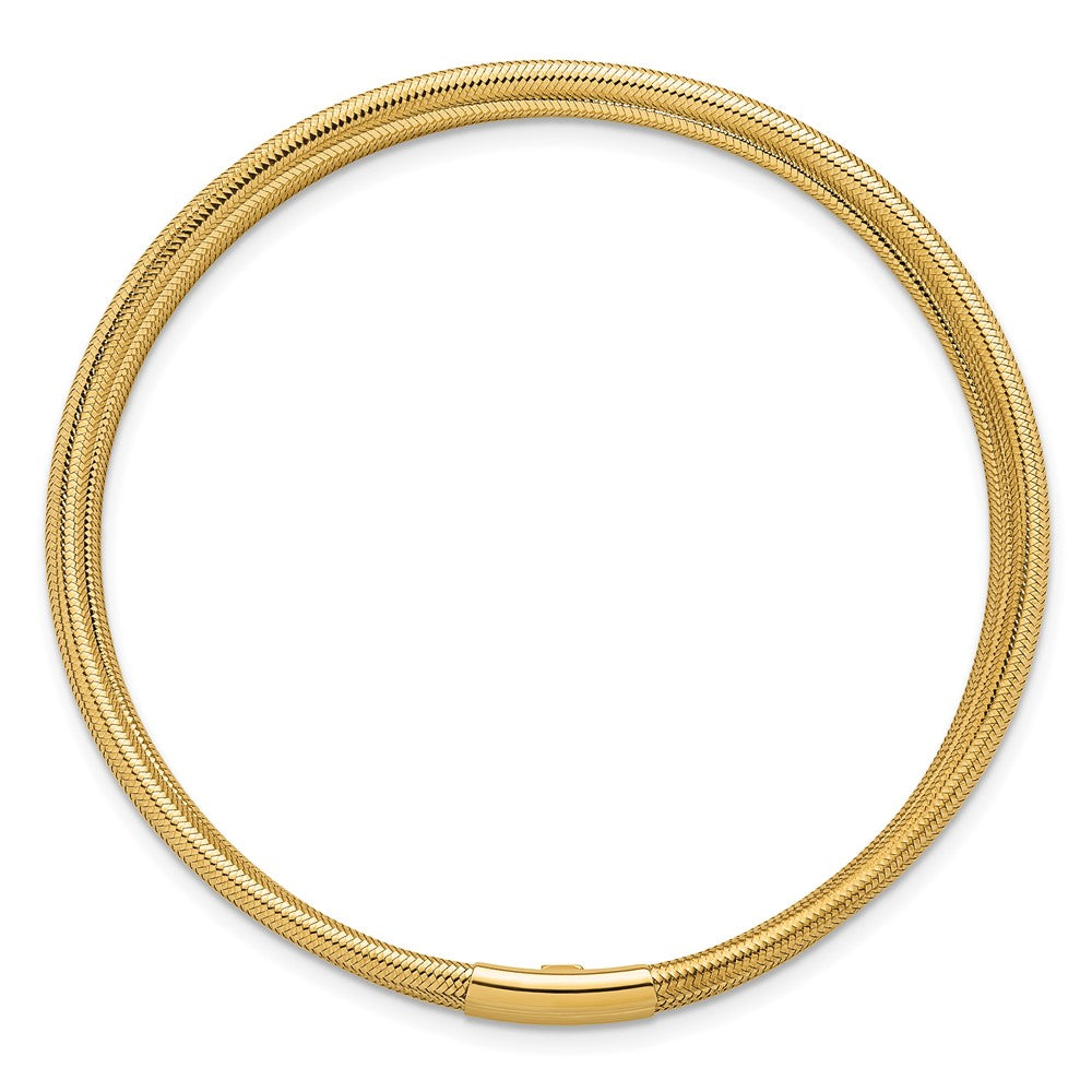14k 5 Strand Mesh Stretch Bracelet