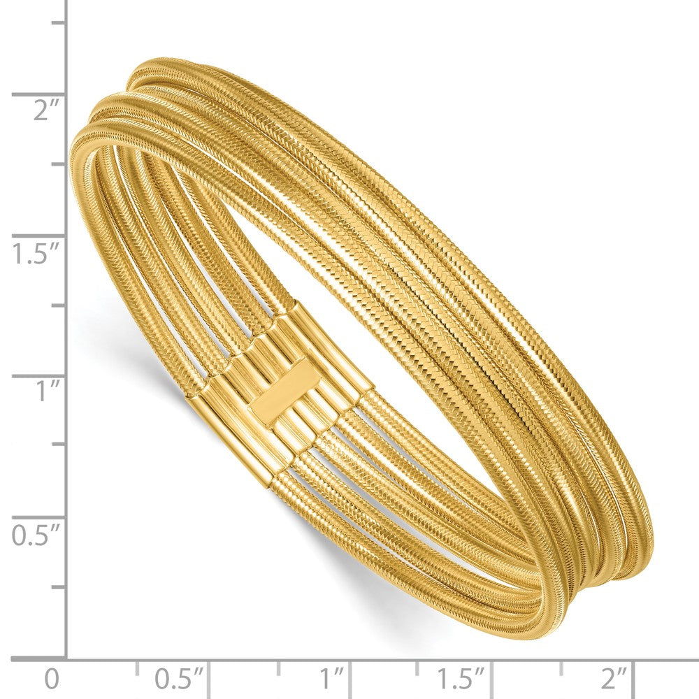 14k 5 Strand Mesh Stretch Bracelet