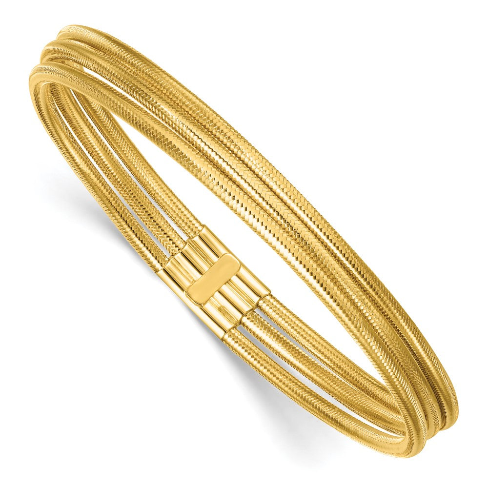 14k 3 Strand Mesh Stretch Bracelet