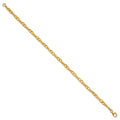 14K Polished Diamond-cut and Beaded 7 Inch Bracelet