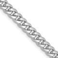 14k White Gold 4.25mm Solid Miami Cuban Chain