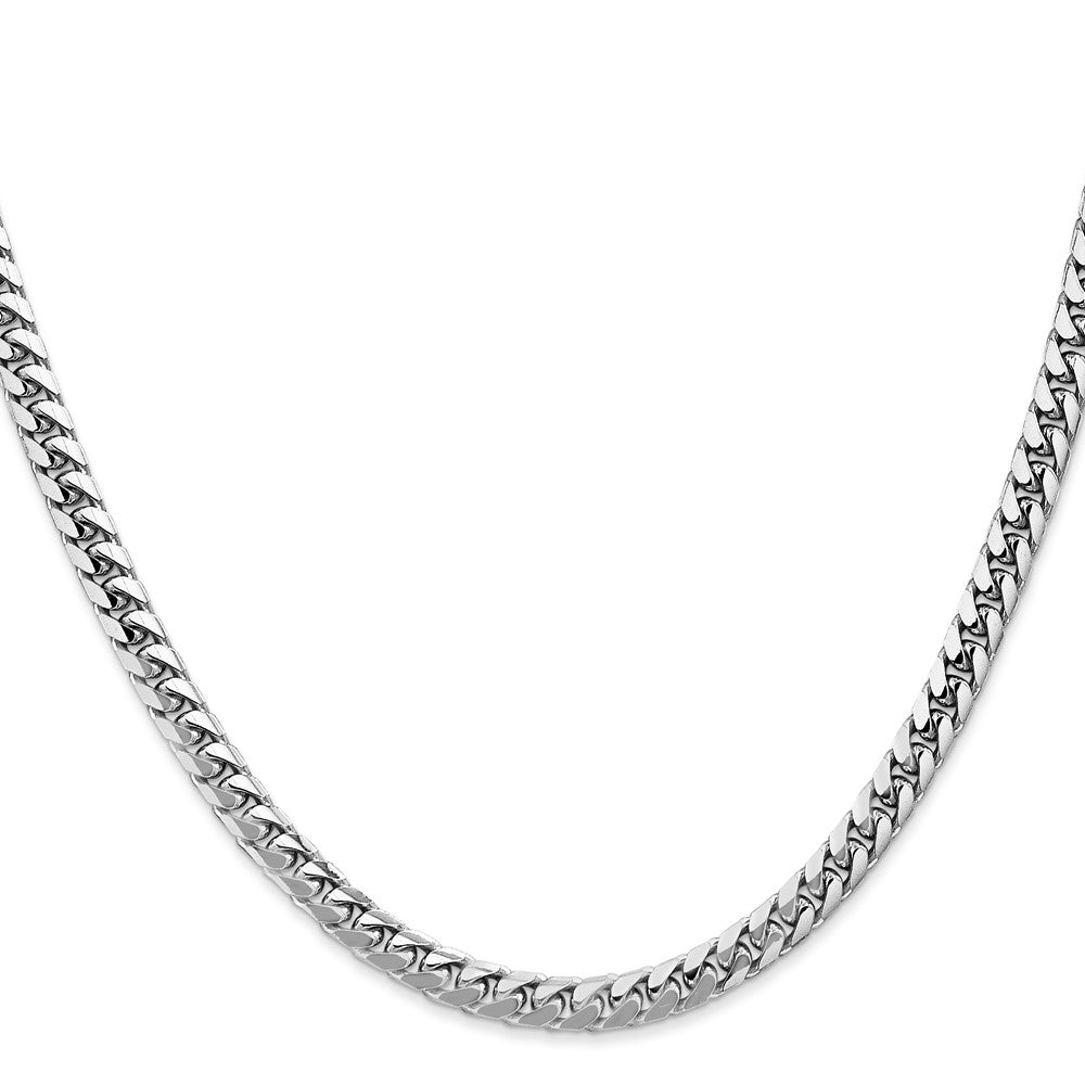 14k White Gold 4.3mm Solid Miami Cuban Chain