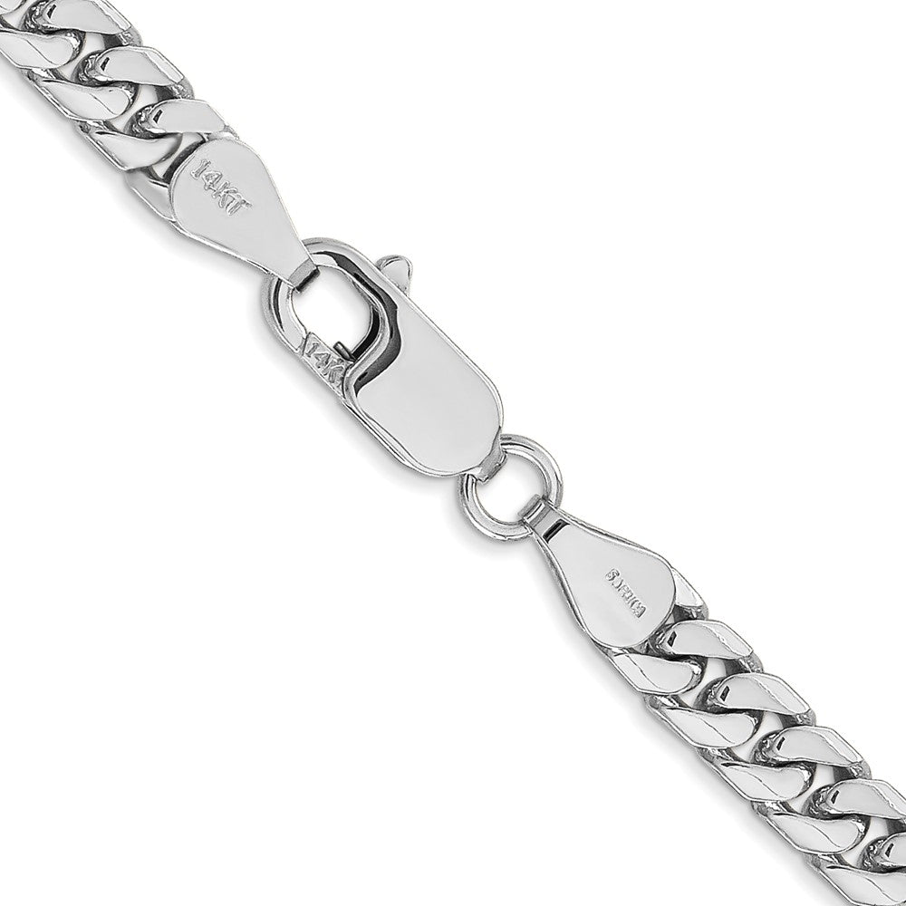 14k White Gold 5mm Solid Miami Cuban Chain