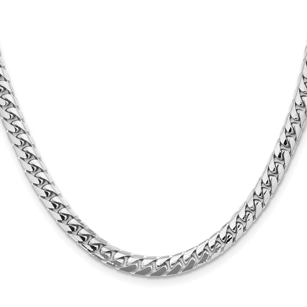 14k White Gold 5.5mm Solid Miami Cuban Chain