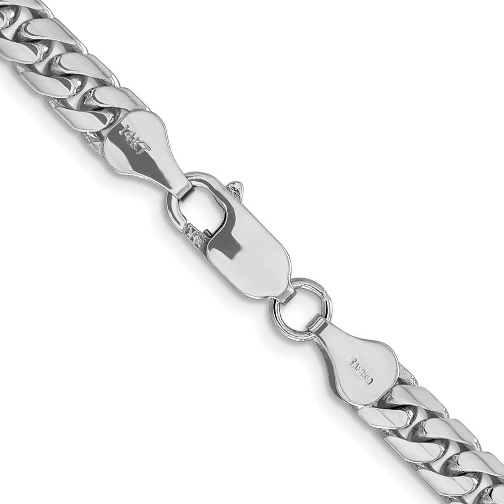 14k White Gold 5.5mm Solid Miami Cuban Chain
