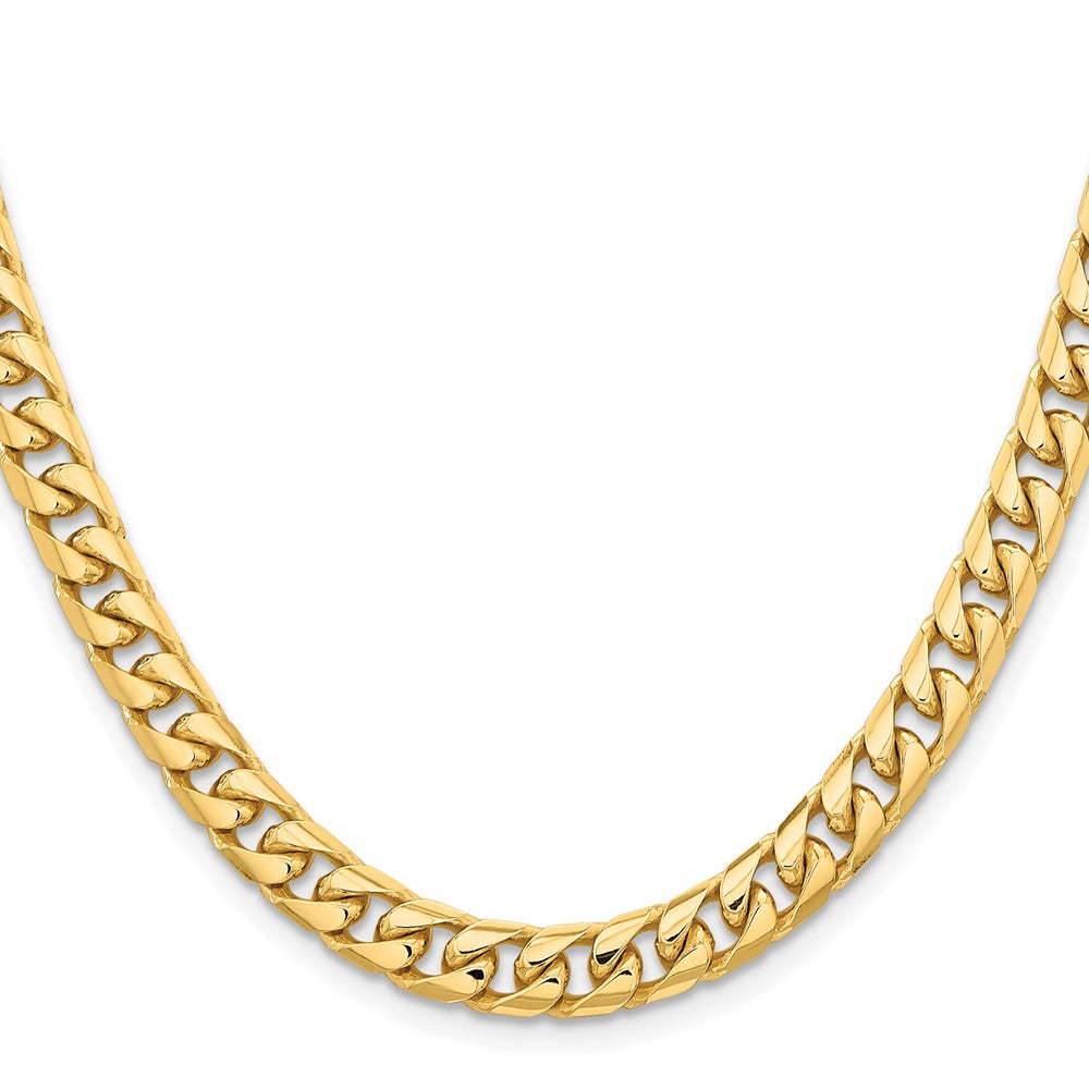 14k 6.75mm Solid Miami Cuban Chain