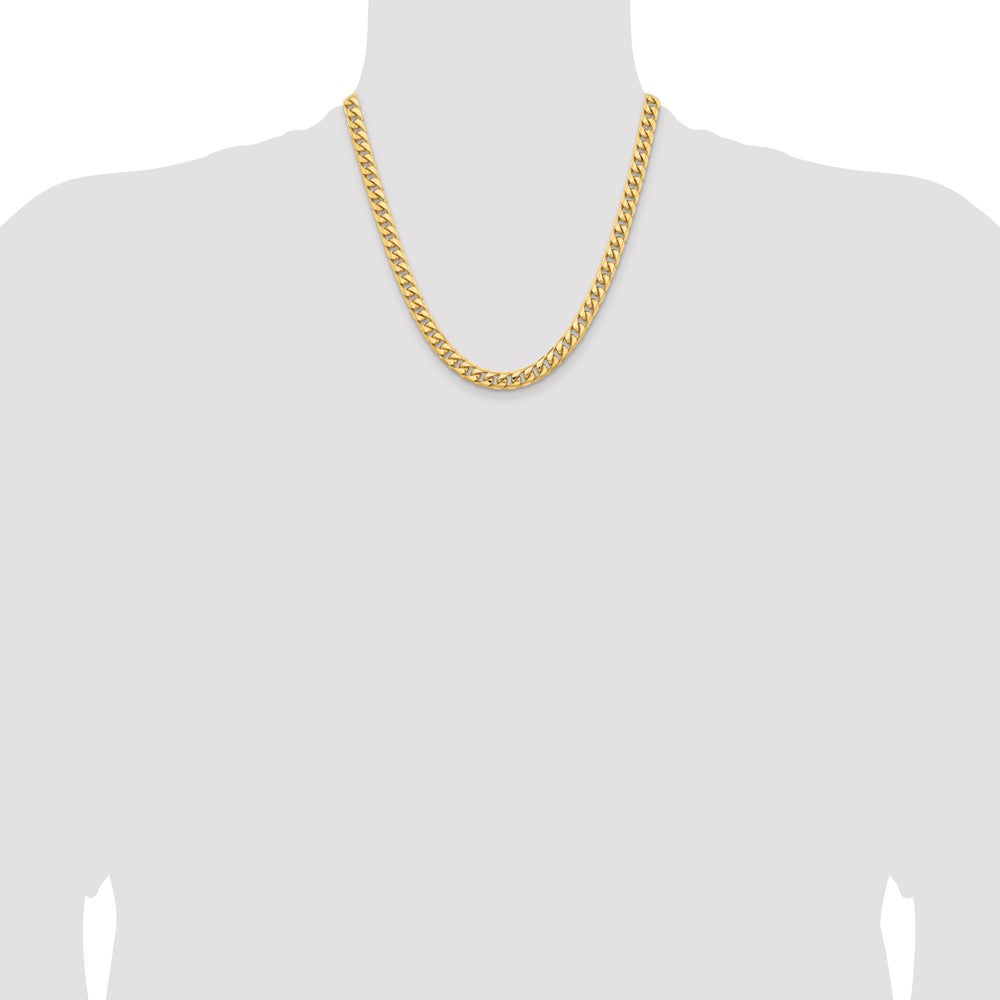 14k 6.75mm Solid Miami Cuban Chain