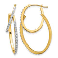 14k Diamond Fascination Dia. Dust/Accent Double Hoop Earrings