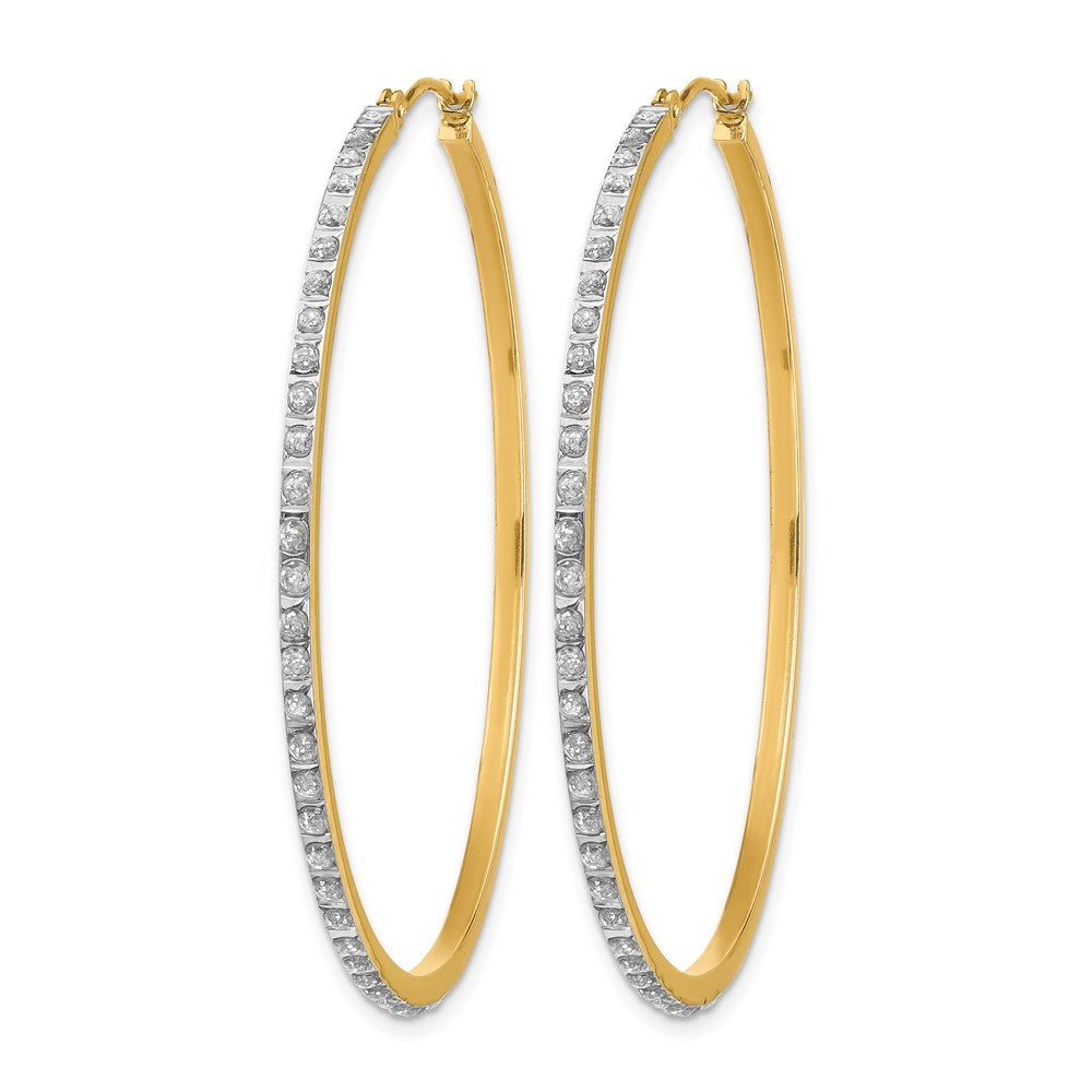 14k Diamond Fascination Dia. Dust/Accent Hoop Earrings