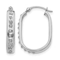 14k WG Diamond Fascination Diamond Dust/Accent Hoop Earrings