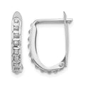 14k WG Diamond Fascination Dia. Dust/Accent Hinged Hoop Earrings