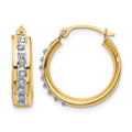 14k Diamond Fascination Diamond Dust/Accent Hoop Earrings