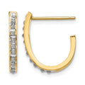 14k Diamond Fascination Diamond Dust/Accent Hoop Earrings