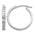 14k WG Diamond Fascination Dia. Dust/Accent Hoop Earrings