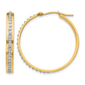 14k Diamond Fascination Diamond Dust/Accent Hoop Earrings