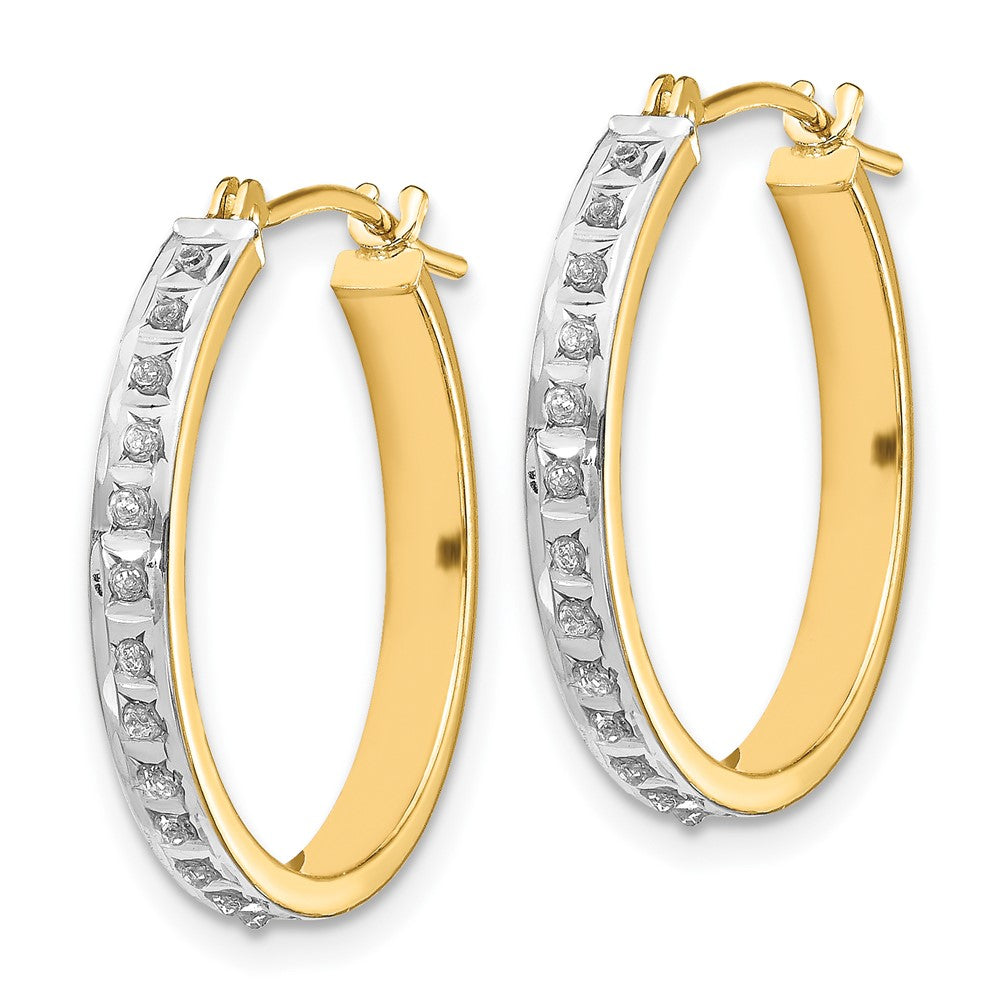 14k Diamond Fascination Dia. Dust/Accent Hoop Earrings