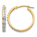 14k Diamond Fascination Dia. Dust/Accent Hoop Earrings