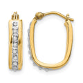 14k Diamond Fascination Diamond Dust/Accent Hoop Earrings