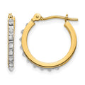 14k Diamond Fascination Diamond Dust/Accent Hoop Earrings