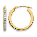 14k Diamond Fascination Diamond Dust/Accent Hoop Earrings