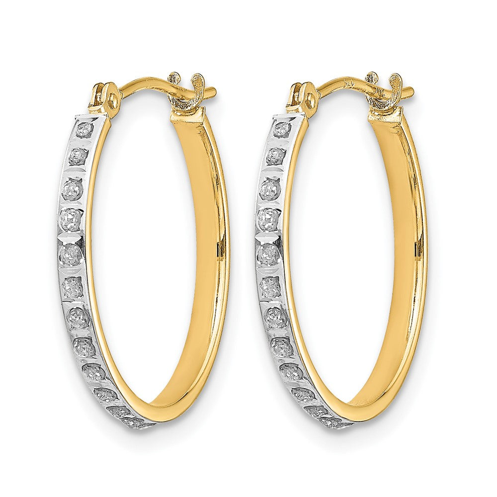 14k Diamond Fascination Dia. Dust/Accent Hoop Earrings