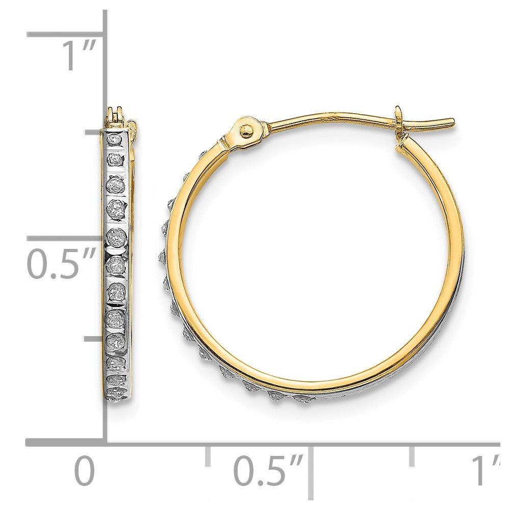 14k Diamond Fascination Dia. Dust/Accent Hoop Earrings