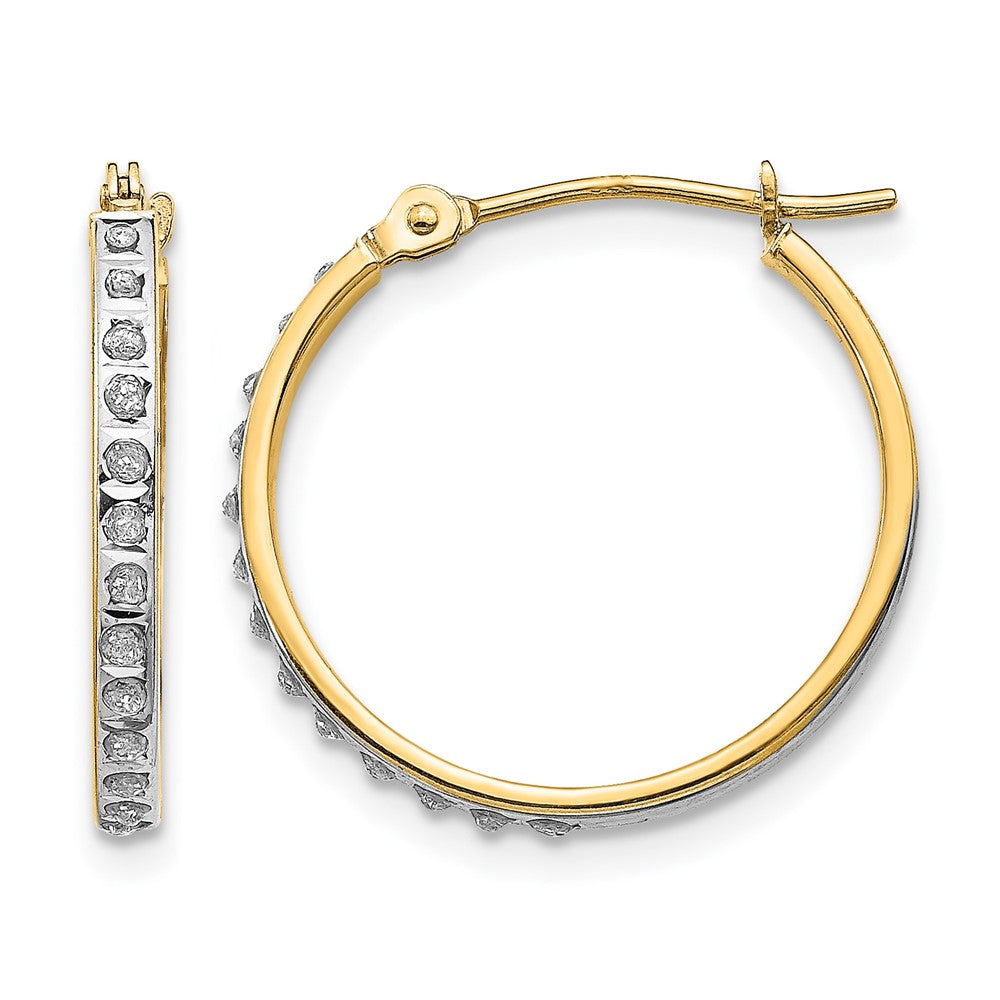 14k Diamond Fascination Dia. Dust/Accent Hoop Earrings