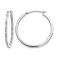 14k WG Diamond Fascination Dia. Dust/Accent Hoop Earrings