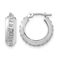 14k WG Diamond Fascination Dia. Dust/Accent Hoop Earrings