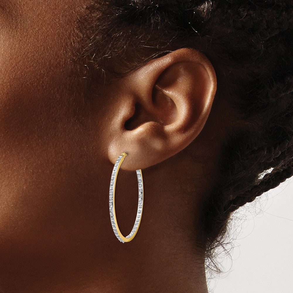 14k Diamond Fascination Dia. Dust/Accent Hoop Earrings
