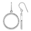 14k WG Diamond Fascination Dia. Dust/Accent Dangle Circle Earrings